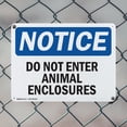 thumbnail image 5 of (2 Pack) Do Not Enter Animal Enclosures OSHA Notice Sign 18 Inch X 12 Inch Plastic Sign, Weather Resistant, UV Protected for Workplace, Business, and Construction Site, Made in the USA, 5 of 8