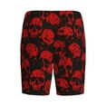 thumbnail image 7 of Daiia Red Skulls Mens Woven Stretch Pajama Short,Short Pajama Pants-X-Large, 7 of 7