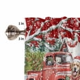 thumbnail image 5 of Christmas Dog Kitchen Curtains and Valances Set, Winter Truck Pine Tree Berry Snowing Red Rod Pocket Window Valance 18 Inch Window Curtain Panels for Living Room Bedroom Laundry, 27.5x36in, 3 Pieces, 5 of 7