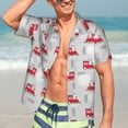 thumbnail image 4 of Salouo Trains for Hawaiian Shirt for Men,Summer Beach Casual Short Sleeve Button Down Shirts Men's Regular-Fit Short-Sleeve Print Shirt -Large, 4 of 6