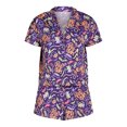 thumbnail image 4 of Women’s Mardi Gras Print Shorty Notch Collar Pajama Set from Way to Celebrate, 2-Piece, Sizes XS-3X, 4 of 4