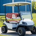 thumbnail image 3 of Binienty Funny Santa Claus Golf Car Seat Cushion Cover Easy Install Christmas Golf Cart Seat Towel Blanket for Bench and Backrest 2 Piece Golfcart Cushion Covers for Most 2 Passenger Club Car, 3 of 8