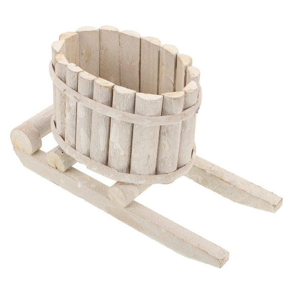 UPKOCH Front Porch Planters Wood Planter Box White Rustic 1Pcs