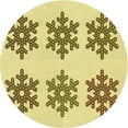 thumbnail image 1 of Ahgly Company Tapis d'Intérieur Rond Lavable en Machine Transitionnel Brun Doré Foncé, 3 Pieds Rond, 1 of 7