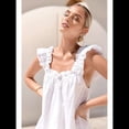 thumbnail image 4 of Conjunto de Pijama de Algodón de Dos Piezas para Mujer, con Volantes y Pantalones Cortos Informales, para Verano. XL, 4 of 9