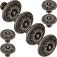 thumbnail image 2 of 8 pcs Round Cabinet Knobs European Style Vintage Drawer Knob Dresser Knob for Home, 2 of 2