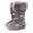 Gray, variant on Furry Womens Booties Mid-Calf Purple Winter Buckles Warm Comfy Fuzzy Boots Womans Shoes 43