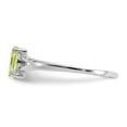 thumbnail image 3 of Solid 10k White Gold Genuine Peridot Green August Gemstone Birthstone Marquise Engagement Ring Size 5, 3 of 6