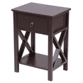 thumbnail image 5 of Tcbosik Modern Night Stand with Storage Drawer and Open Shelf, 2-Tier End Side Table for Living Room, Bedroom, Easy Assembly, Brown, 5 of 8