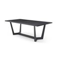 thumbnail image 3 of Rectangular MDF Dining Table Mid Century Modern for Dining Room Balcony Cafe Bar Conference Matt black, 3 of 4