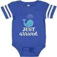 thumbnail image 3 of Inktastic Just Arrived Baby Boy Whale Boys Baby Bodysuit, 3 of 5