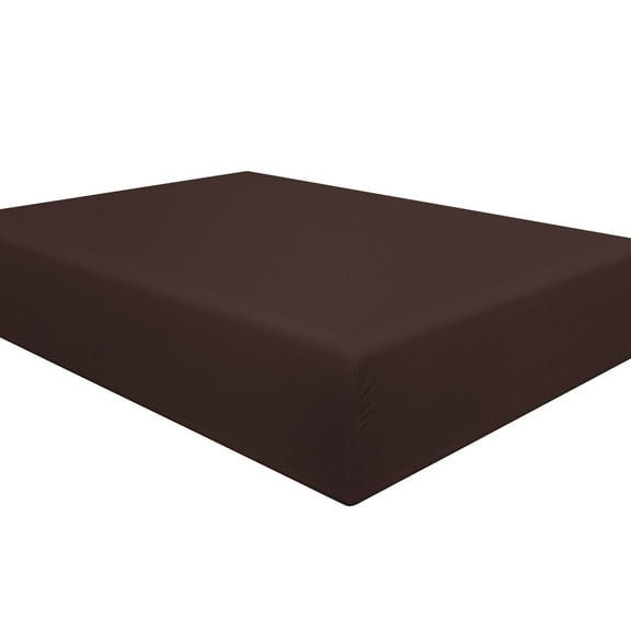 Ntbay Premium 1800 Series Microfiber Queen Fitted Sheet with Deep Pocket, Ultra Soft and Breathable Fitted Bed Sheet, 60x80 inches, Dark Brown