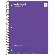 Wide Ruled 1 Subject Flexible Paperboard Cover Spiral Notebook - ub&ub