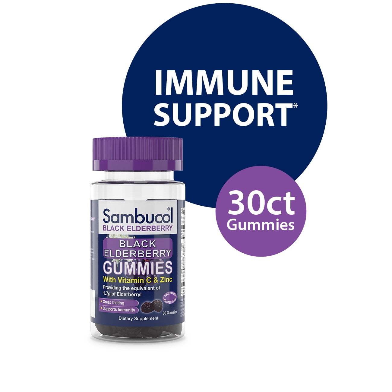 Sambucol Black Elderberry Gummies 30 ct