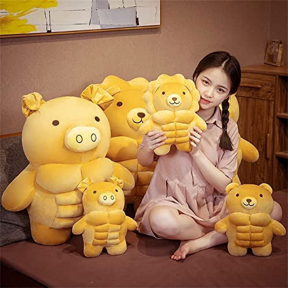 Cartoon Muscle Bear Pillow Plush Teddy Bear Large Doll Funny Gift Cute Plush Walmart