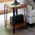 thumbnail image 3 of Alaterre Ryegate Natural Live Edge Solid Wood with Metal End Table in Natural, 3 of 6