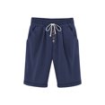 thumbnail image 2 of Aqestyerly Women's Linen Drawstring Capris - Solid Color Summer Casual Pants (7), 2 of 8