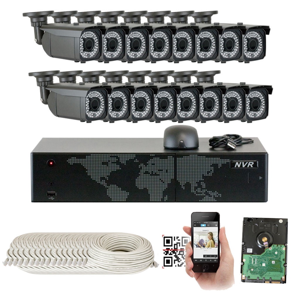 16 Channel 1920P 5MP NVR Network IP Security Camera System 16 x HD