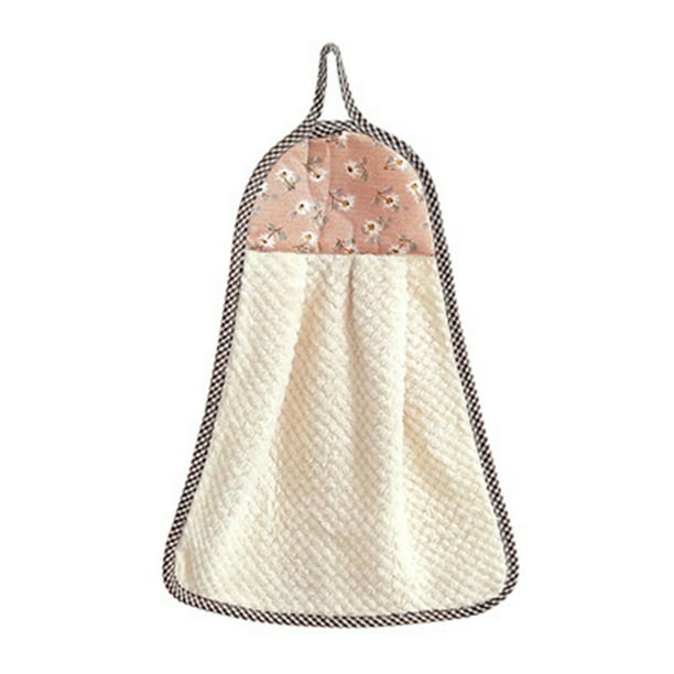Kitchen Towels Flower Floral Hanging Towel with Loop Soft Absorbent