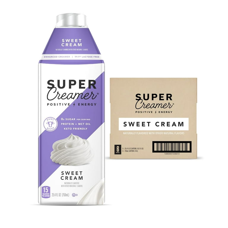 Super Coffee Vanilla Coffee Creamer, 25.4 Fl Oz, 6 Pack, 1g