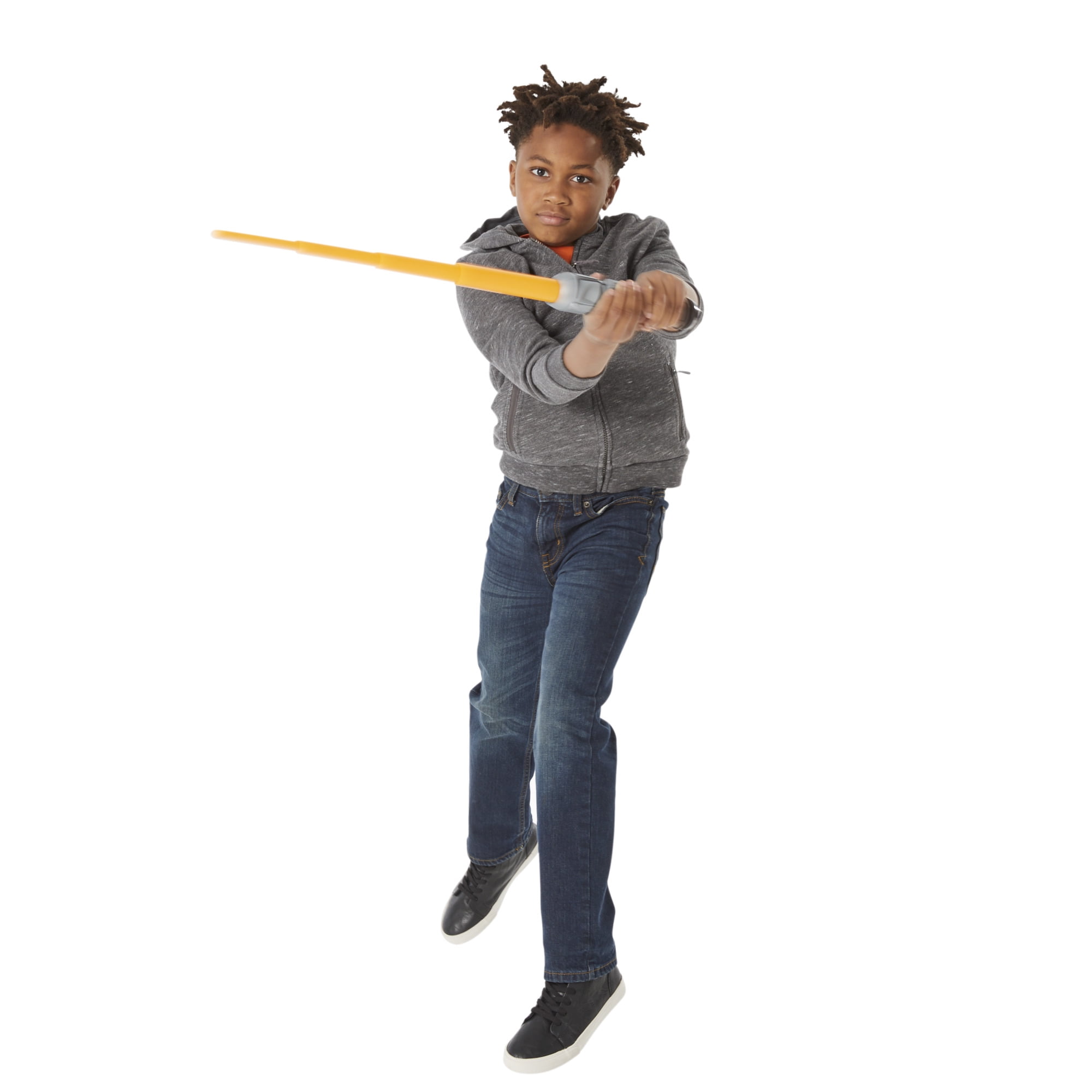 Star Wars Lightsabler Squad, Sabre laser The Mandalorian à lame orange extensible, jouet de déguisement, pour enfants, dès 4 ans
