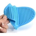 thumbnail image 4 of Mini manopla para horno, manopla gruesa de silicona resistente al calor para hornear, cocinar, barbacoa (azul), 4 of 5