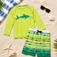 thumbnail image 7 of Big Chill Boys Swim Set - Boys Rash Guard Swim Set - UPF 50+ Rash Guard Long Sleeve Swim Shirt Board Short Swim Trunks (5-14), 7 of 7