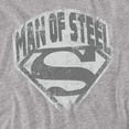 thumbnail image 2 of Superman T-Shirt Man of Steel Shield Unisex Graphic Tee For Men & Women Athletic Heather&nbsp;, 2 of 7