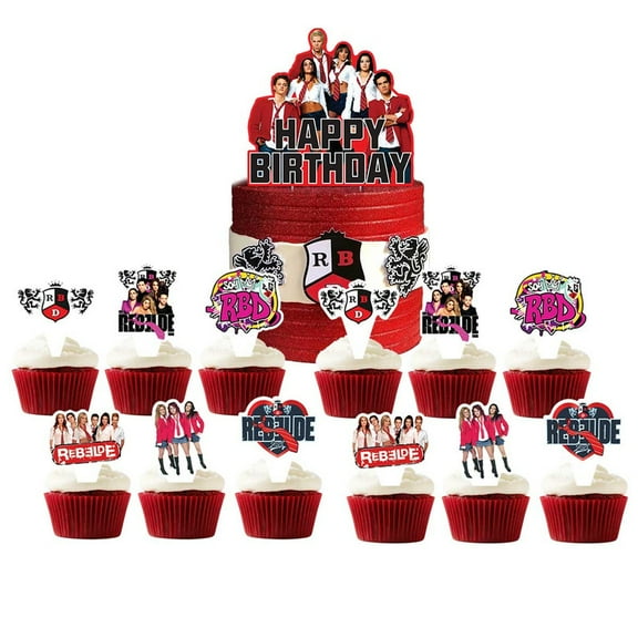 RBD/Rebelde Cake Topper CupcakeS Set Birthday Party Supplies Decoration Decor Kit