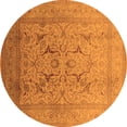 thumbnail image 1 of Ahgly Company Indoor Round Oriental Orange Industrial Area Rugs, 4' Round, 1 of 4