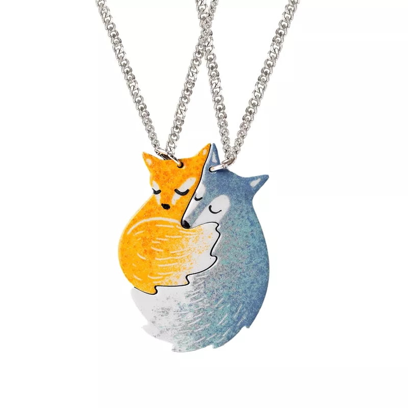 Wolf 2024 couple necklace
