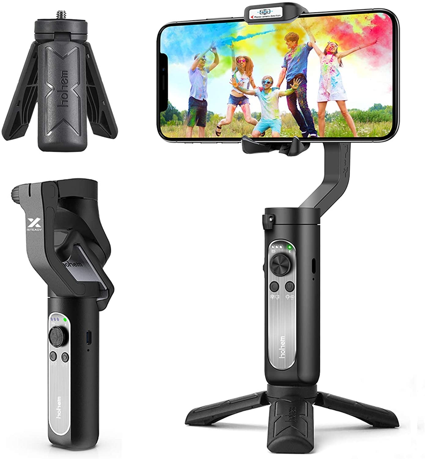 3-Axis Gimbal Stabilizer for Smartphone - Lightweight Foldable Phone Gimbal  w/ Auto Inception Dolly-Zoom Time-Lapse, Handheld Gimbal for iPhone 12 pro  max/11/Xs Max/Samsung - HANYWAY.GOiSteady X - Walmart.com