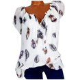 thumbnail image 1 of PENGXIANG T-Shirt à Manches Courtes Imprimé Col en V Ample d'Été pour Femmes, 1 of 4