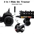 thumbnail image 4 of Outfunny 24V Ride on Toy for Big Kids, Powered Ride On Tractor with Trailer & Remote - Black, 4 of 10