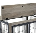 thumbnail image 6 of Dog Crate Furniture Dog Cage with 3 Doors and Lift Top, Dog Kennels for Inside Space, Wooden Dog Crate on Wheels, Gray, 6 of 6