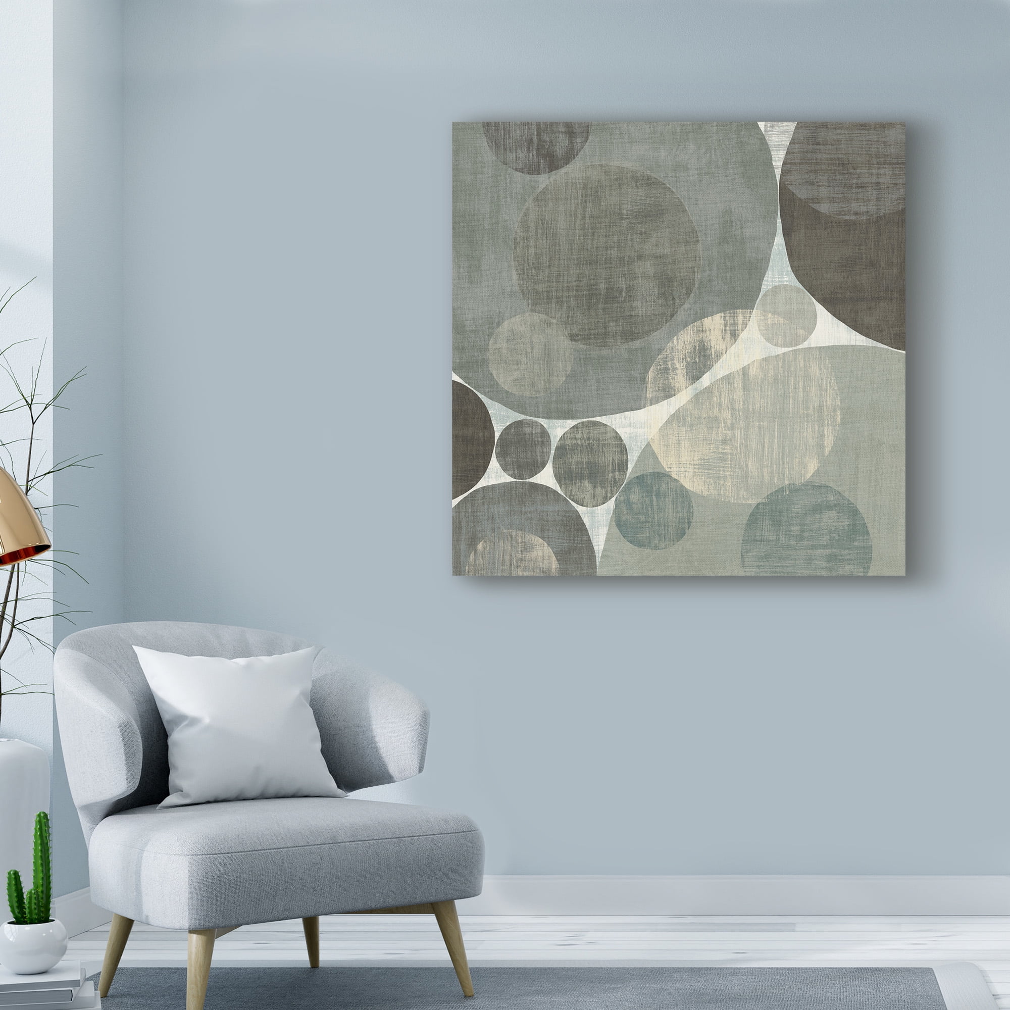 Trademark Fine Art 'Circulation I Blue and Grey' Canvas Art by Michael Mullan