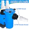 thumbnail image 5 of JZROCKER Swimming Pool Hose Converters Plastic Construction Hose Fittings for Hayward, 5 of 10