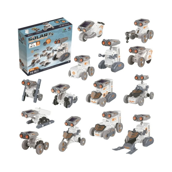 Solar Powered Robot DIY Building Kit, Educational STEM Science Project for kidds to Learn About Renewable Energy and Engineering