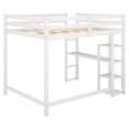 thumbnail image 5 of Cosymart Full Size Loft Bed with Built-in Desk and Shelves,White, 5 of 9