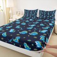thumbnail image 3 of Homewish Kids Teens Cute Jungle Dino 4pcs Bed Sheets,Cartoon Wildlife King Sheets,Woodland Animal Dinosaur Super Cozy Sheet Set,Luxury Bedroom Decor, 3 of 7