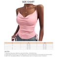 thumbnail image 5 of Camiseta sin mangas con cuello en V profundo y corte entallado para mujer Camiseta sin mangas con tirantes finos y cordón de color liso, 5 of 5
