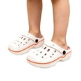thumbnail image 3 of XIYON Kids Boys Girls Summer Slippers Soft Sole Non Slip Closed Toe Hollow Out Solid Color Lightweight Breathable Shoes For Casual Daily Wear,White,6-7 Years, 3 of 7