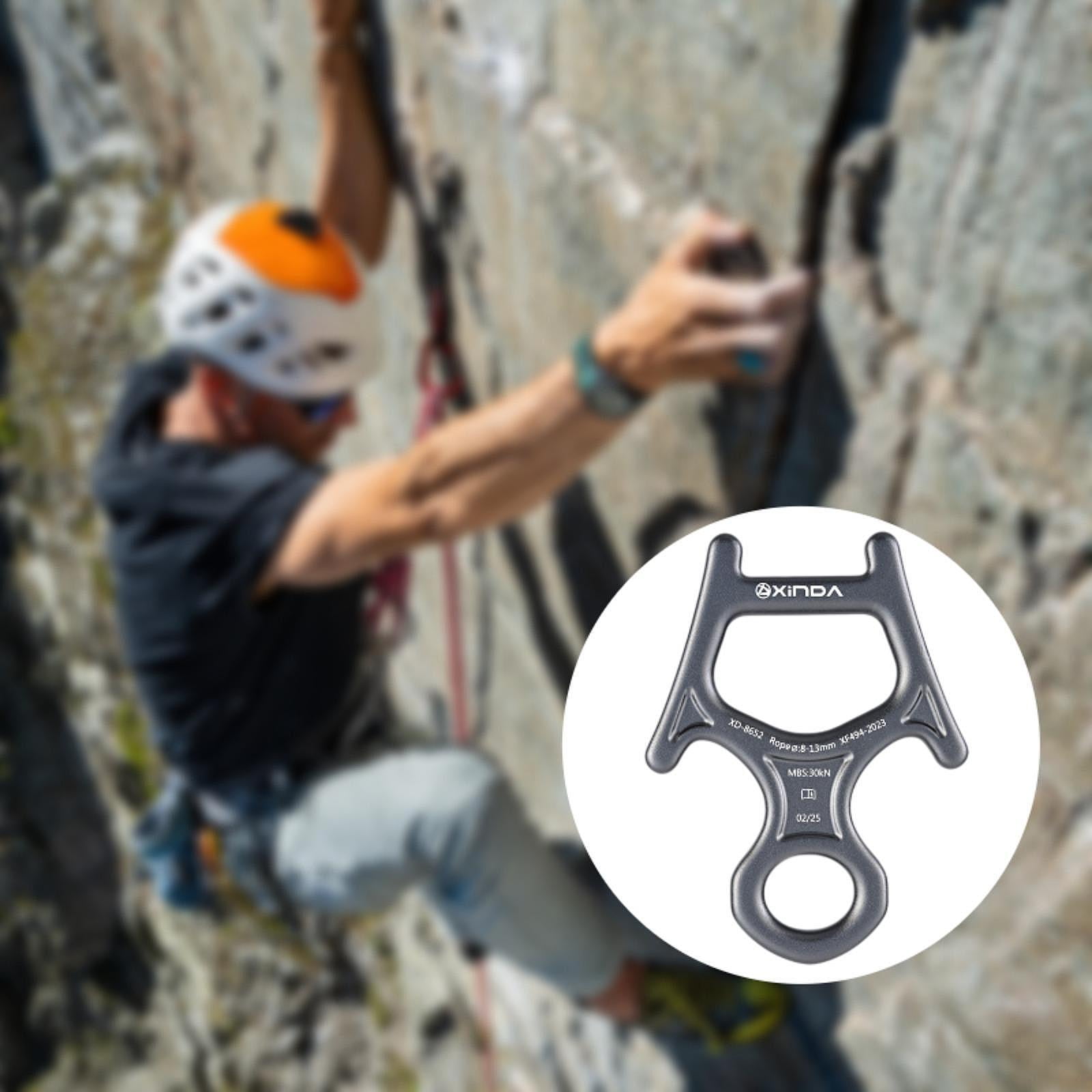 MAGIDEAL 30kN Descender Belay Device Downhill Equipment Belaying and Rappelling Gray