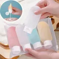thumbnail image 2 of 4Pcs/Set Refillable Bottle 60ml Soft Lotion Container Squeeze Tube Empty Bottle Portable Travel Shampoo Bottle,Light Colorful, 2 of 7