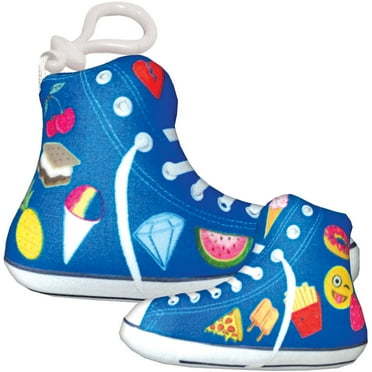 iscream Perfect Fit Mini Microbead Pillow Backpack Charm - Patches Sneaker, Reversible