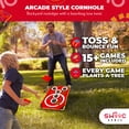 thumbnail image 3 of SWOOC Games - Coney Island Toss™ - Arcade Style Cornhole Board Set w/Carrying Case & 15+ Games - Corn Hole Games for Adults - Kids Bean Bag Toss Game - Kids Cornhole Set w/Bags - Outdoor Yard Games, 3 of 6