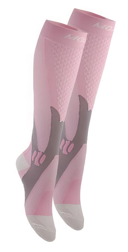 Mojo Compression Socks for Women and Men Circulation 20-30mmHg - Pink, X-Large