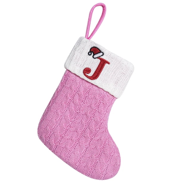 Bolsas de Regalo de Navidad, de Punto Calcetín de Lana Calcetín Bordado Carta Bolsa de Regalo de Dulces para Niños, Bolsa de Regalo de las Medias de Navidad para la Decoración Del Árbol de la Chimenea