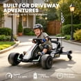 thumbnail image 3 of iYofe 12V Ride on Car for Kids, 360° Spin Drift Racing Go Kart with Powered PU Glowing Wheels, Water Spray Effect with Light, Music, Electric Ride On Toys for Boys Girls Age 3-8, White, 3 of 8