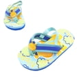 thumbnail image 1 of Toddler Boys Sandals Summer Beach Slides Outdoor Printed Flip Flops Elastic Strap Lightweight Breathable For Kids Size 4-5T, 1 of 2